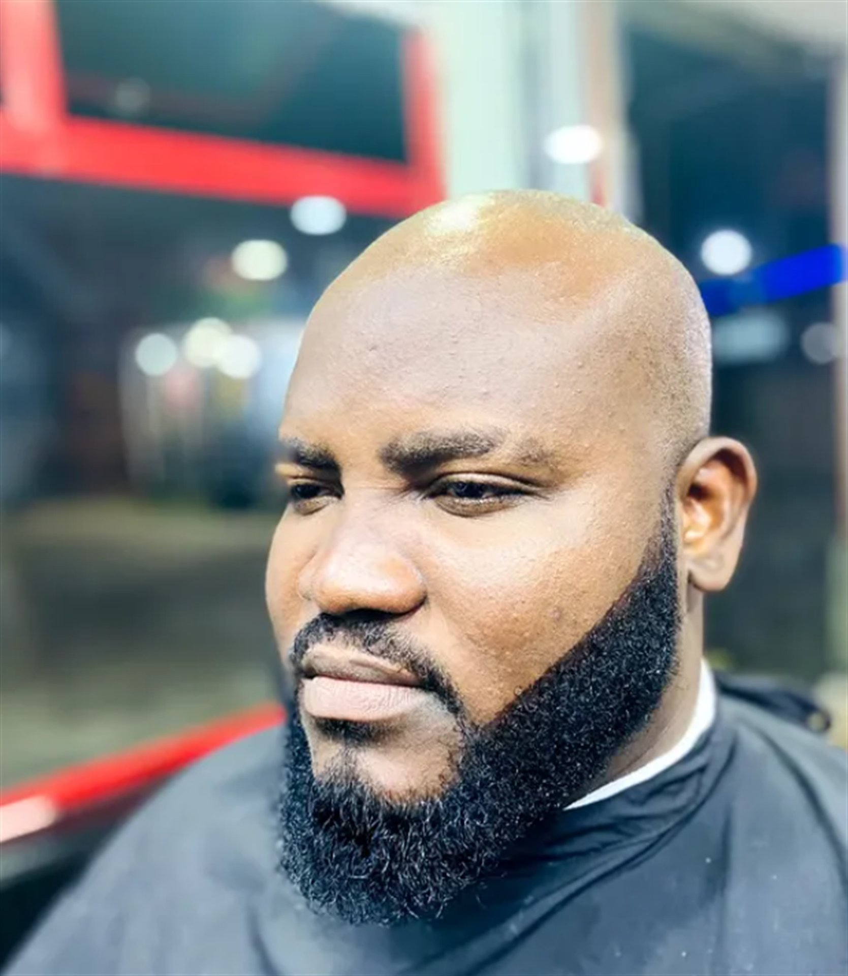 Bald fade and beard